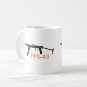 ソ連第2次世界大戦PPS-43サブマシンガン コーヒーマグカップ (正面左)