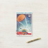ソ連郵便切手インターコスモス ポストイット (デスク上)