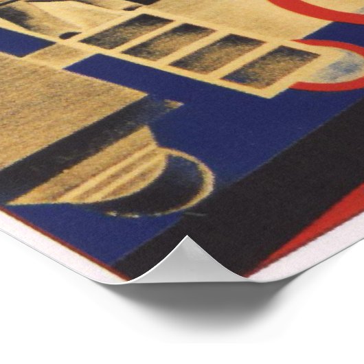 ソ連1924年鉄道 ポスター (角)