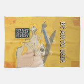 ソ連 ソビエト ヴィンテージ トラベルポスター キッチンタオル (横)
