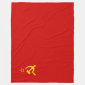 ソ連(ソ連)(共産主義のハンマーと鎌) フリースブランケット (正面)