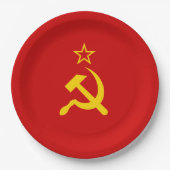 ソ連（ソ連）（共産主義のハンマーと鎌） ペーパープレート (正面)