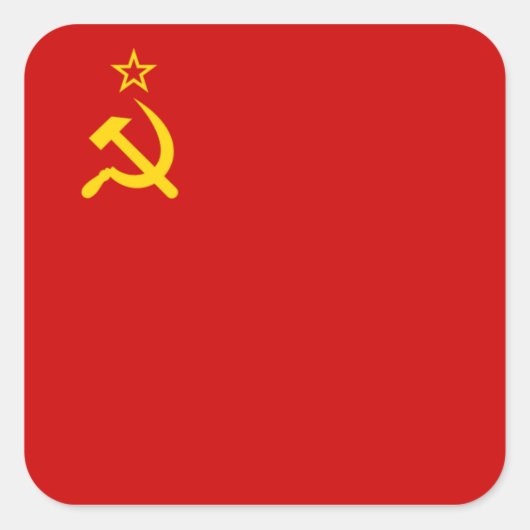 ソ連/ソ連/USSR/CCCP国旗 スクエアシール (正面)