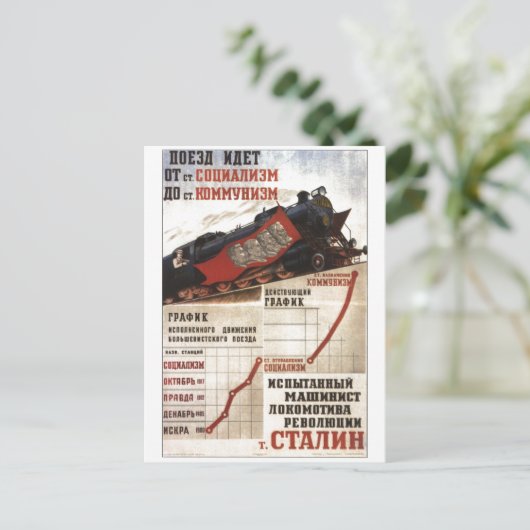 ソ連CCCP冷戦ソ連プロパガンダポスター ポストカード (スタンド正面)