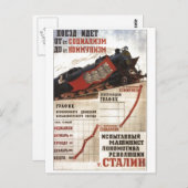 ソ連CCCP冷戦ソ連プロパガンダポスター ポストカード (正面/裏面)