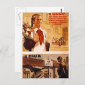 ソ連CCCP冷戦ソ連プロパガンダポスター ポストカード (正面/裏面)