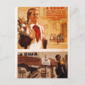 ソ連CCCP冷戦ソ連プロパガンダポスター ポストカード (正面)