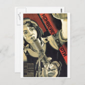 ソ連CCCP冷戦ソ連プロパガンダポスター ポストカード (正面/裏面)