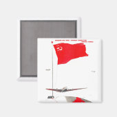 ソ連CCCP冷戦ソ連プロパガンダポスター マグネット (正面/裏面)