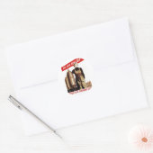 ソ連CCCP冷戦ソ連プロパガンダポスター ラウンドシール (封筒)