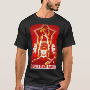 ソ連CCCP冷戦ソ連プロパガンダポスター Tシャツ