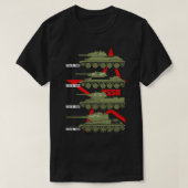 ソ連T34戦車2 Tシャツ (デザイン正面)