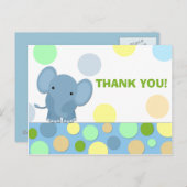 ゾウありがとうはがき ポストカード (正面/裏面)