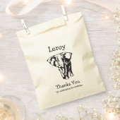 ゾウありがとう フェイバーバッグ (クリップ留めされた状態)