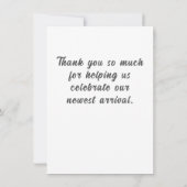 ゾウお洒落ェンウェルカムベビー サンキューカード (裏面)