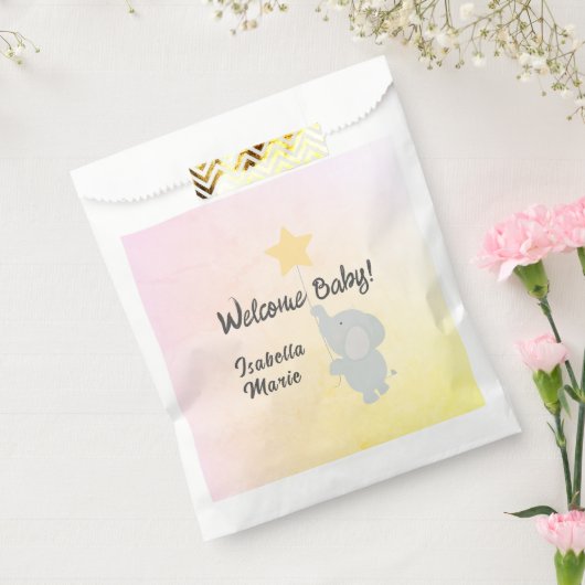 ゾウお洒落ェンウェルカムベビー フェイバーバッグ (封をした状態)