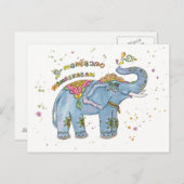 ゾウからのグリーティングポストカード ポストカード (正面/裏面)