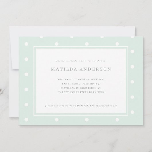 ゾウかわいい小さな男の子の仮想ベビーシャワーパーティー (裏面)