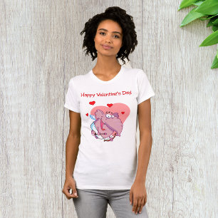 ゾウがキューピッドの女性のTシャツ Tシャツ