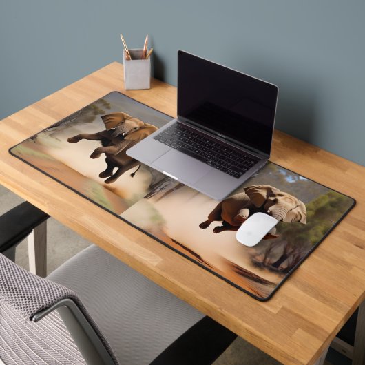 ゾウがジャンプできるコンピュータデスクマット デスクマット (オフィス2)
