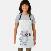 ゾウがダンベルと一緒に強い訓練を エプロン (インサイチュ)