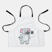 ゾウがダンベルと一緒に強い訓練を エプロン (正面)
