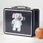 ゾウがダンベルと一緒に強い訓練を メタルランチボックス (インサイチュ)