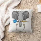 ゾウがダーツと共にダーツ クッション (ブランケット)