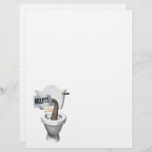 ゾウがトイレに突っ込んでいる (正面/裏面)