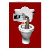 ゾウがトイレに突っ込んでいる (正面)