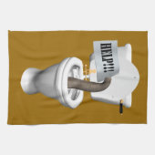 ゾウがトイレに突っ込んでいる キッチンタオル (横)