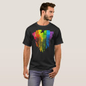 ゾウがハートLgbtを滴らせる Tシャツ (正面フル)