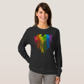 ゾウがハートLgbtを滴らせる Tシャツ (正面フル)