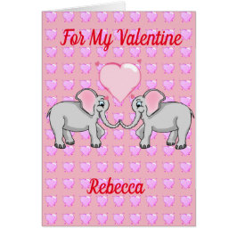 ゾウがバレンタインデーを愛するカード