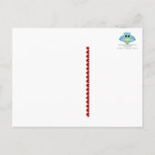 ゾウがピンク色で感謝はがき ポストカード (裏面)