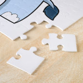 ゾウがボクシングでボクシング手袋 ジグソーパズル (側面)