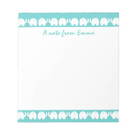 ゾウが並ぶ ノートパッド