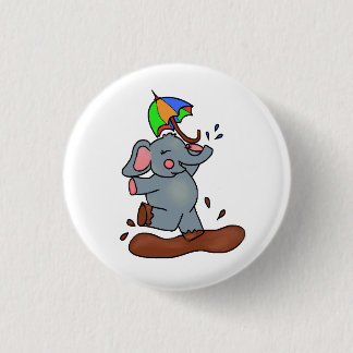 ゾウが大きく汚れた足を取得ボタン 缶バッジ