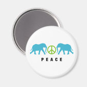 ゾウが平和に マグネット (正面/裏面)