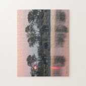 ゾウが日没ジグソーパズル ジグソーパズル (縦)