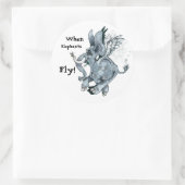 ゾウが飛ぶとき!~にシールを貼る ラウンドシール (バッグ)