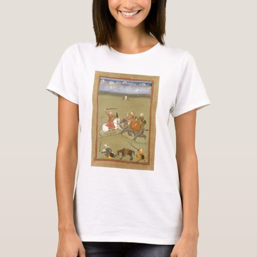 ゾウで敵と戦う王子， c.17 tシャツ (正面)