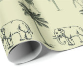 ゾウとキリン ラッピングペーパー (ロールコーナー)