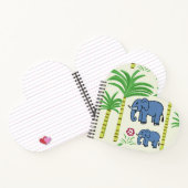 ゾウとサトウキビのプリント ノートブック (内部)