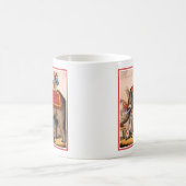 ゾウとサーカスの演技をする男性。 コーヒーマグカップ (中央)