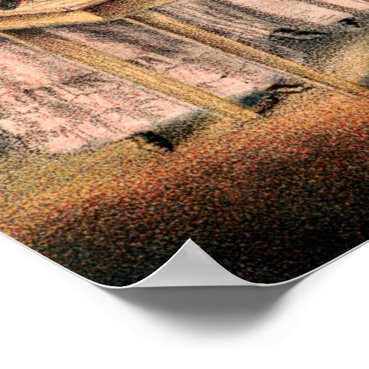 ゾウとサーカスの演技をする男性。 ポスター (角)