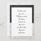 ゾウとハートオンダマスクヴァレンティネスパーティー 招待状 (裏面)