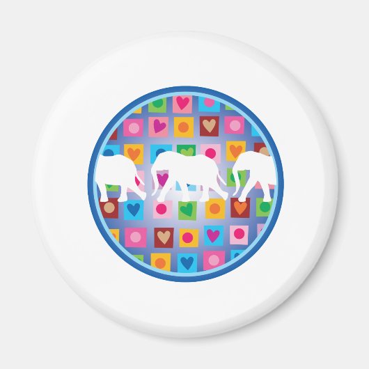 ゾウとハート マグネット (正面)