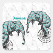 ゾウとバイクは対等だ! スクエアシール (正面)