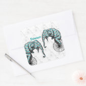 ゾウとバイクは対等だ! スクエアシール (封筒)